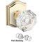 Baldwin Reserve - Crystal Door Knob with Traditional Arch Rose