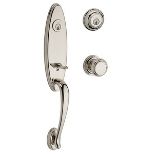 Baldwin Reserve - Chesapeake Handleset with Traditional Door Knob with Traditional Round Rose