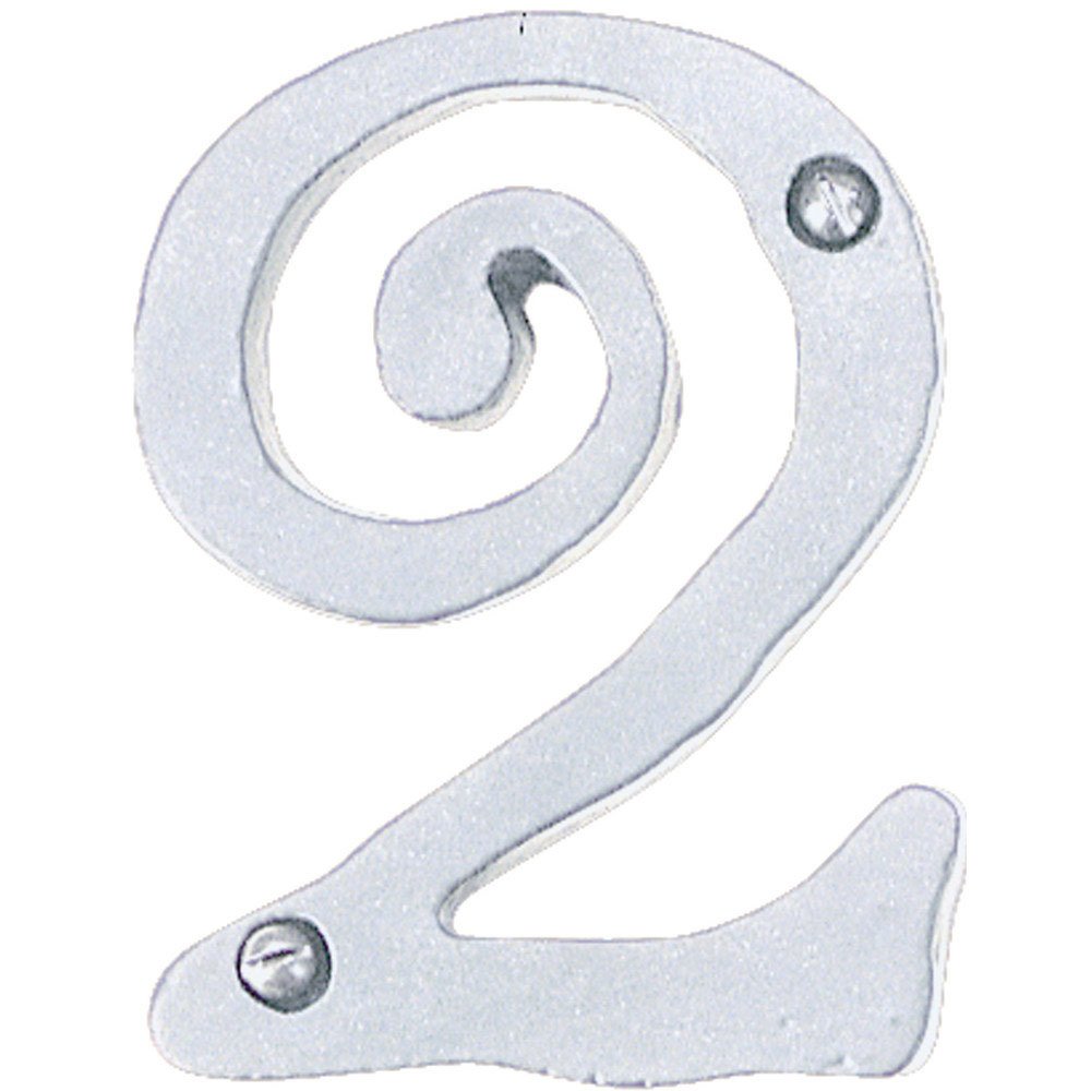 # 2 House Number in Brushed Nickel