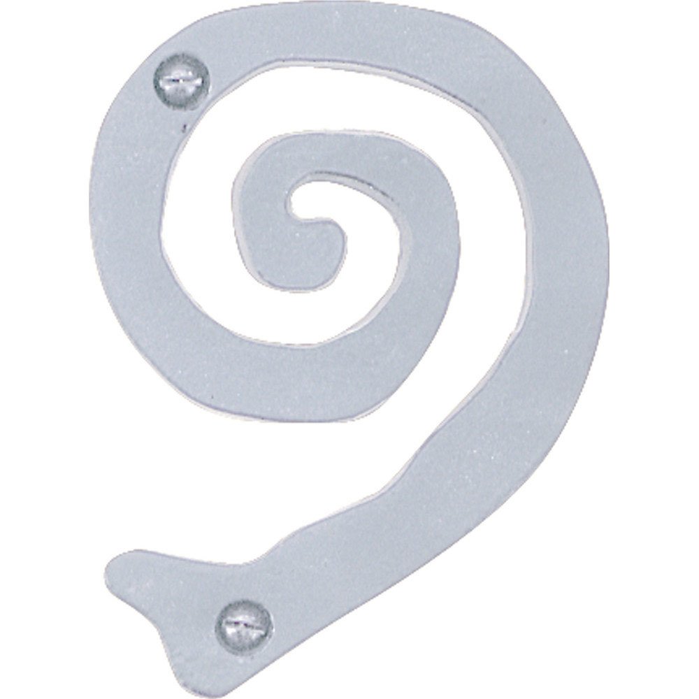 # 9 House Number in Brushed Nickel