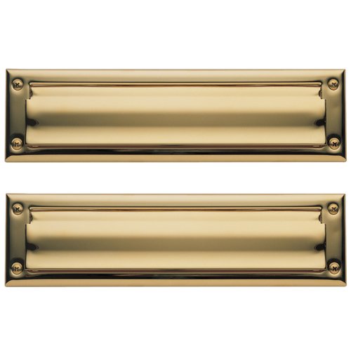 Package Size Mail Slot in Lifetime PVD Polished Brass