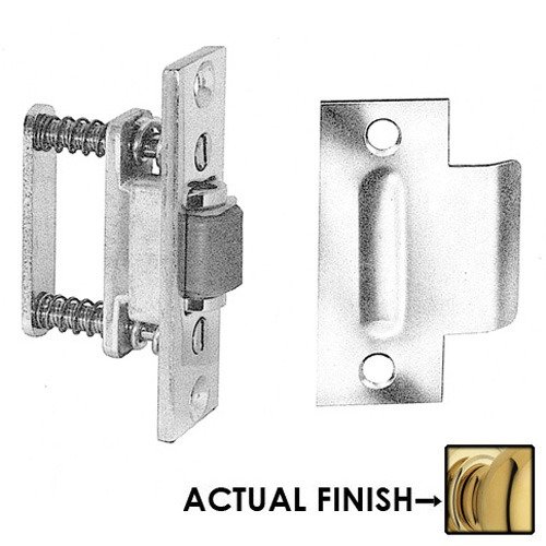Roller Latch with T Strike in Lifetime PVD Polished Brass