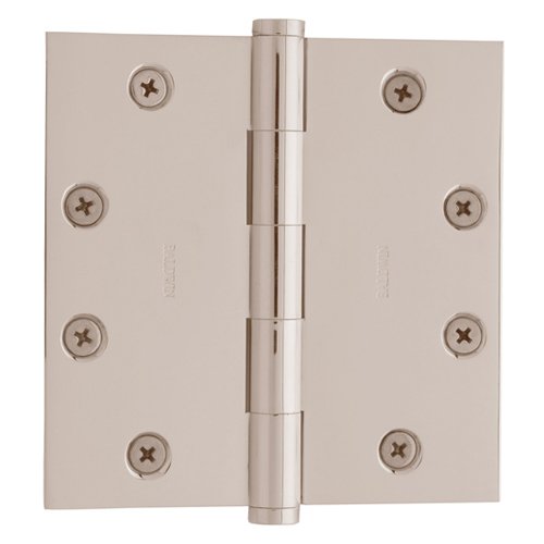 4 1/2" x 4 1/2" Square Corner Door Hinge in Lifetime PVD Polished Nickel (Sold Individually)