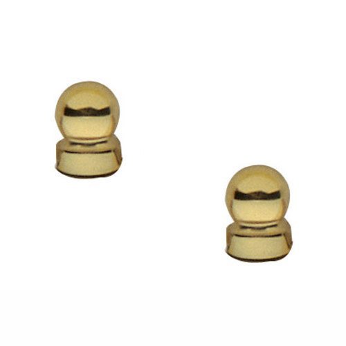 Ball Tip Door Hinge Finial For Round Corner Hinges (Sold as a Pair) in Lifetime PVD Polished Brass