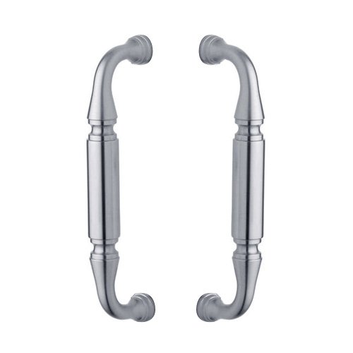 8" Centers Back to Back Glass Door Pull in Satin Chrome