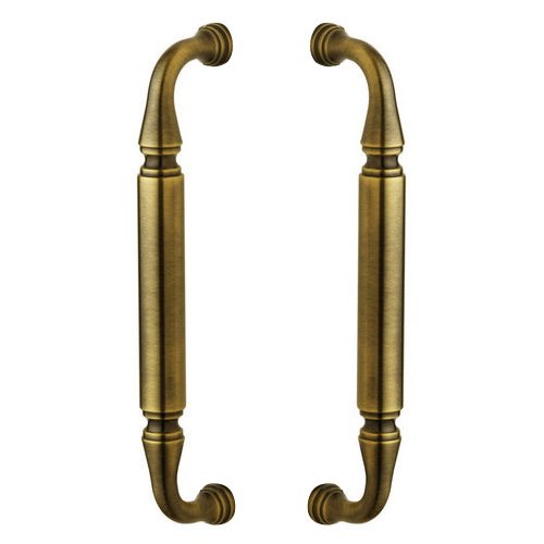 10" Centers Back to Back Door Pull in Satin Brass & Black