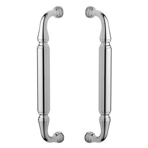 10" Centers Back to Back Glass Door Pull in Polished Chrome