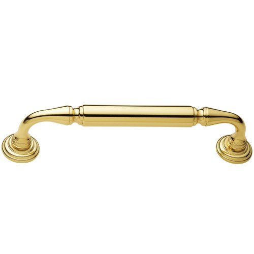 10" Centers Richmond Oversized Pull with Rosettes in Lifetime PVD Polished Brass