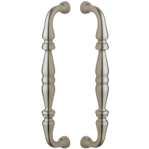 10" Centers Back to Back Glass Door Pull in Satin Nickel