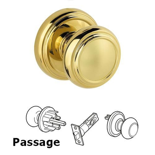 Passage Alcott Door Knob in Polished Brass