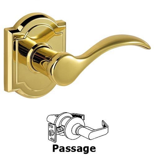 Passage Tobin Door Lever in Polished Brass