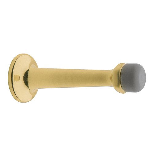 3" Base Mounted Door Bumper in Lifetime PVD Polished Brass
