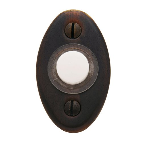 2" x 1 1/8" Oval Bell Button in Distressed Venetian Bronze