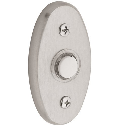 3" x 1 3/4" Oval Bell Button in Lifetime PVD Satin Nickel
