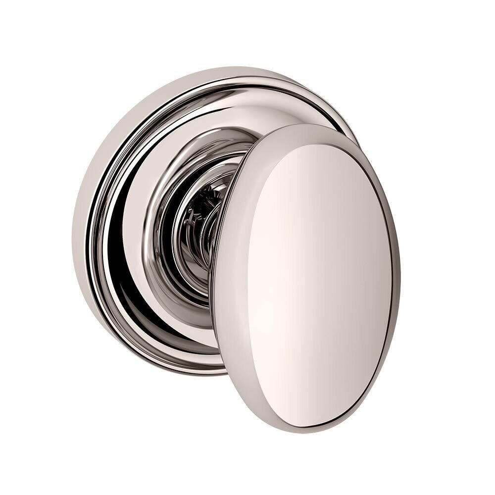 Dummy Set Door Knob with Classic Rose in Lifetime PVD Polished Nickel