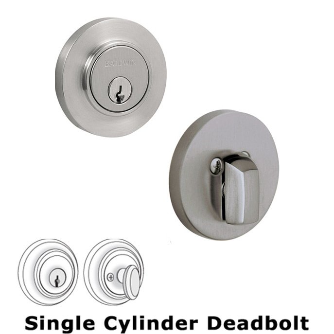 Solid Stainless Steel Single Cylinder Deadbolt in Satin Stainless Steel