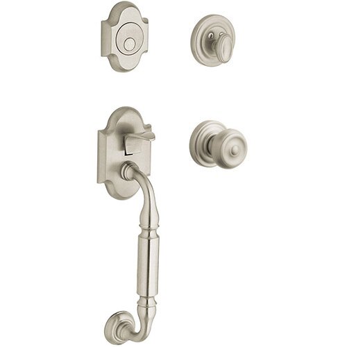 Sectional Full Dummy Handleset with Colonial Knob in Satin Nickel