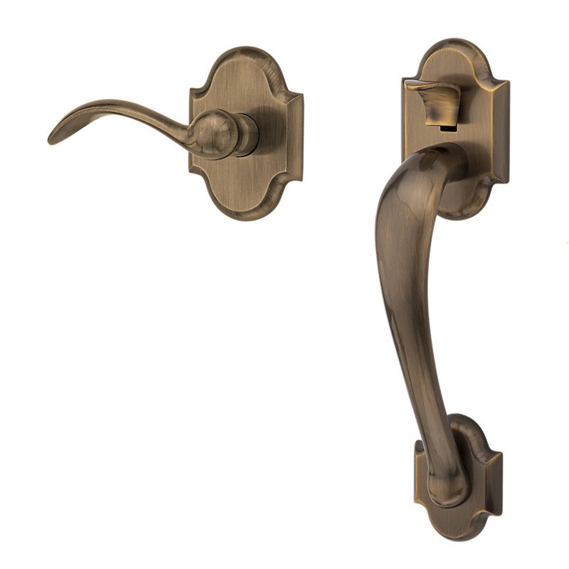 Right Handed Passage Handleset Kit in Satin Brass and Black