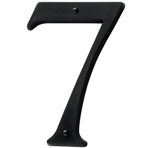 #7 House Number in Satin Black
