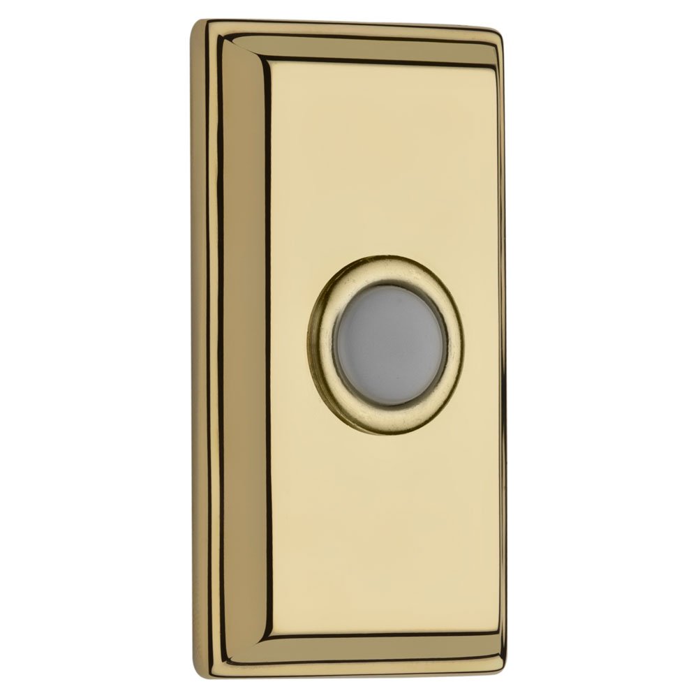 Illuminated Rectangular Door Bell in Polished Brass