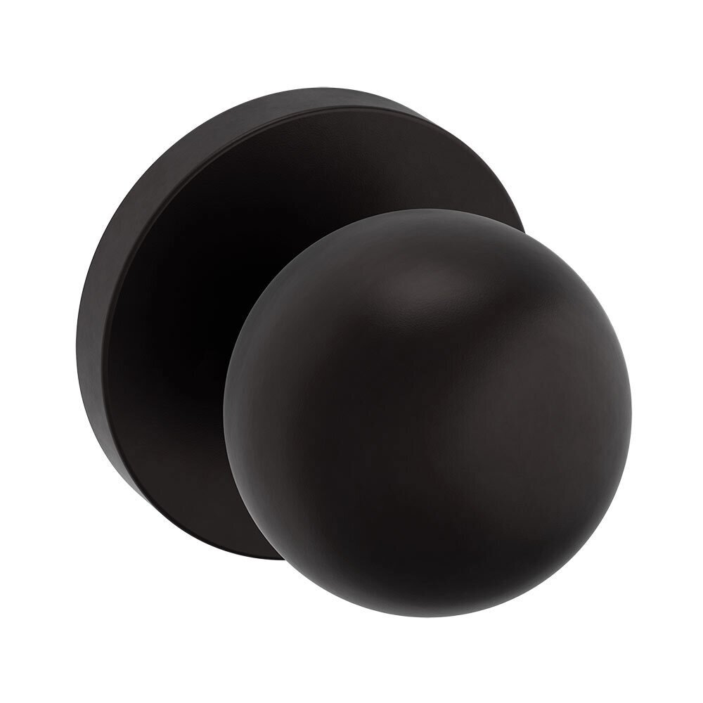 Single Dummy Contemporary Door Knob with Contemporary Rose in Oil Rubbed Bronze