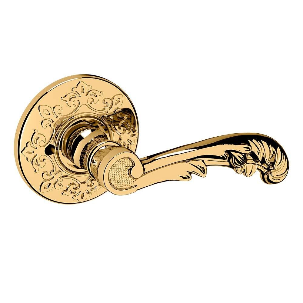 Privacy 5121 Estate Lever with R012 Rose in Unlacquered Brass