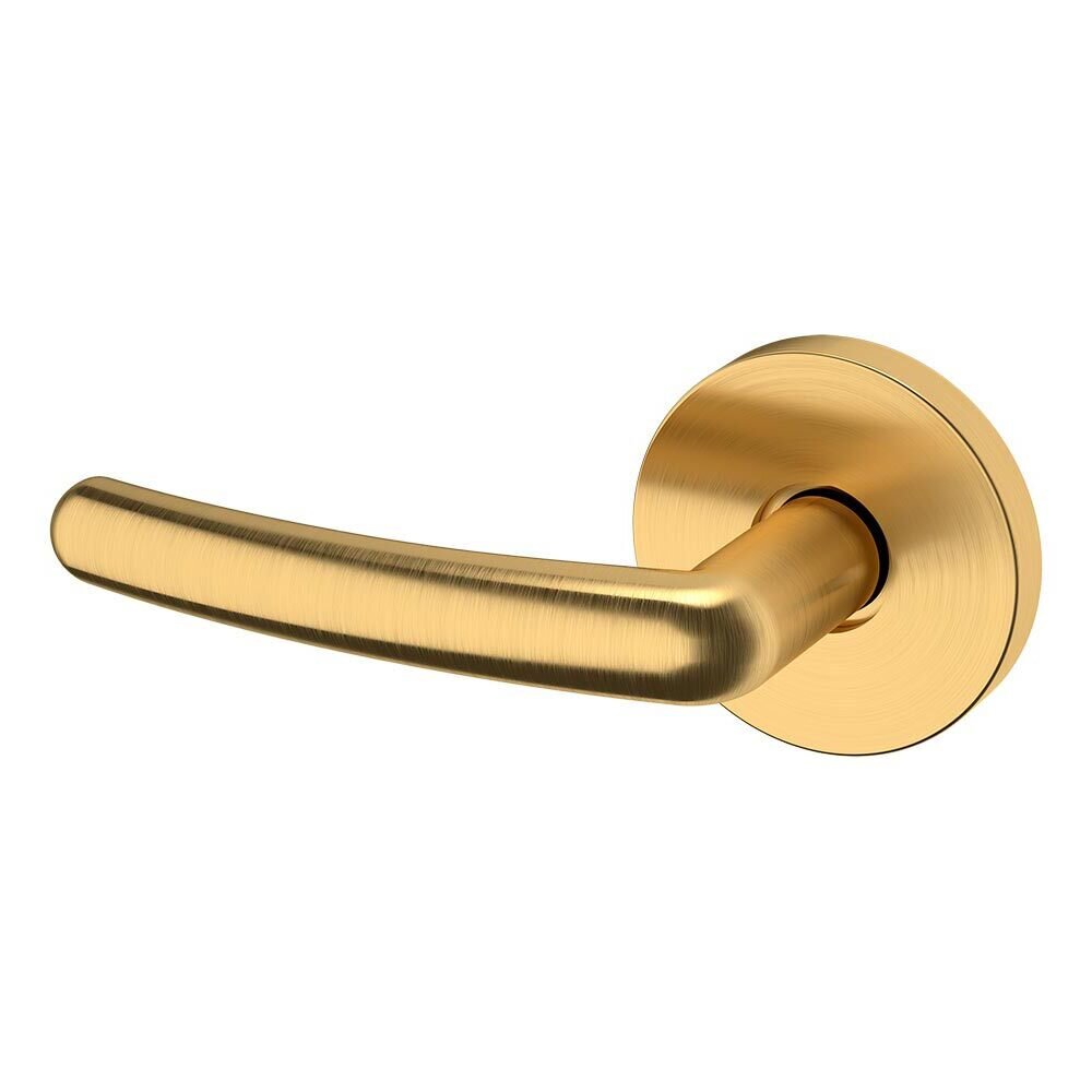 Single Dummy Left Handed 5165 Estate Lever with 5046 Rose in PVD Lifetime Satin Brass