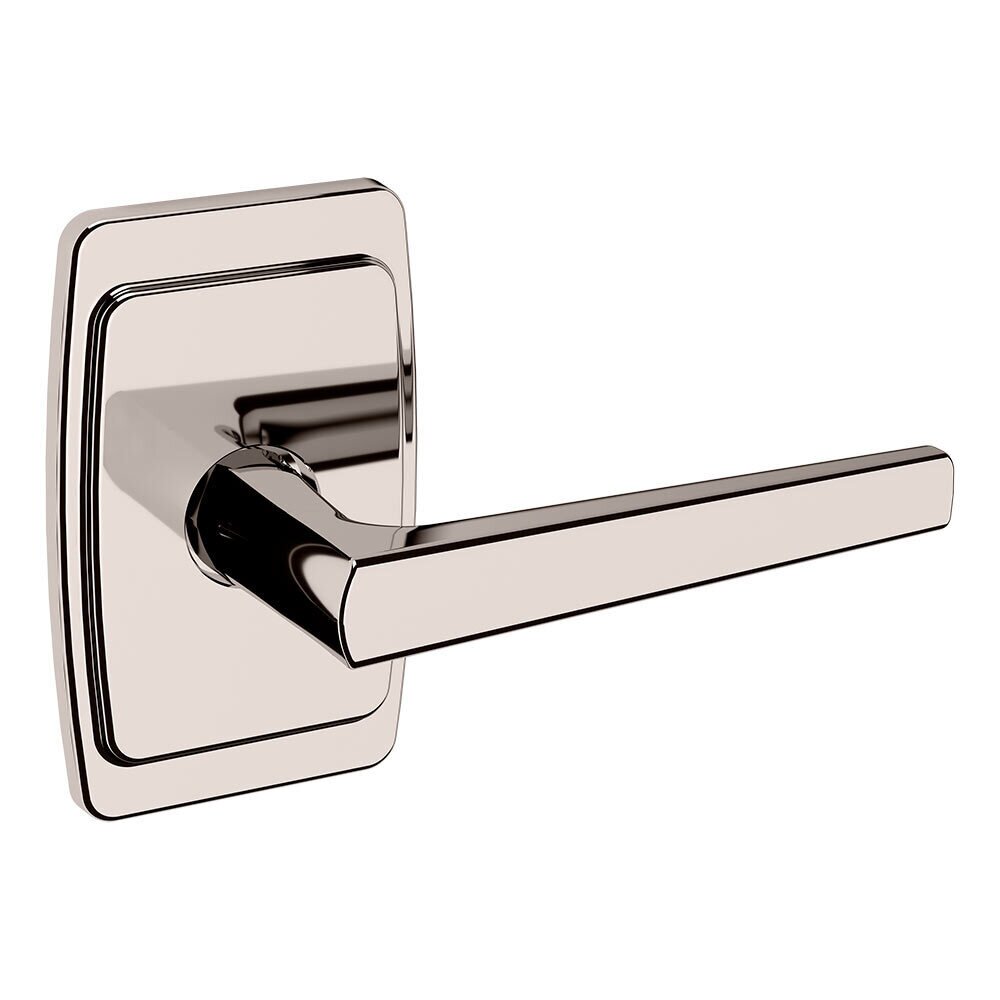 Passage L024 Estate Lever with R046 Rose in Lifetime Pvd Polished Nickel