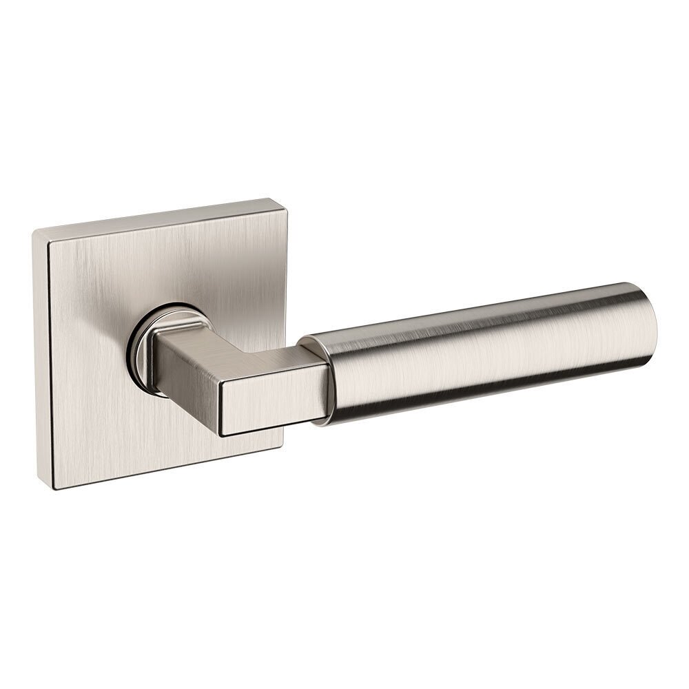 Single Dummy Right Handed L029 Estate Lever with R017 Square Rose in Lifetime Pvd Satin Nickel