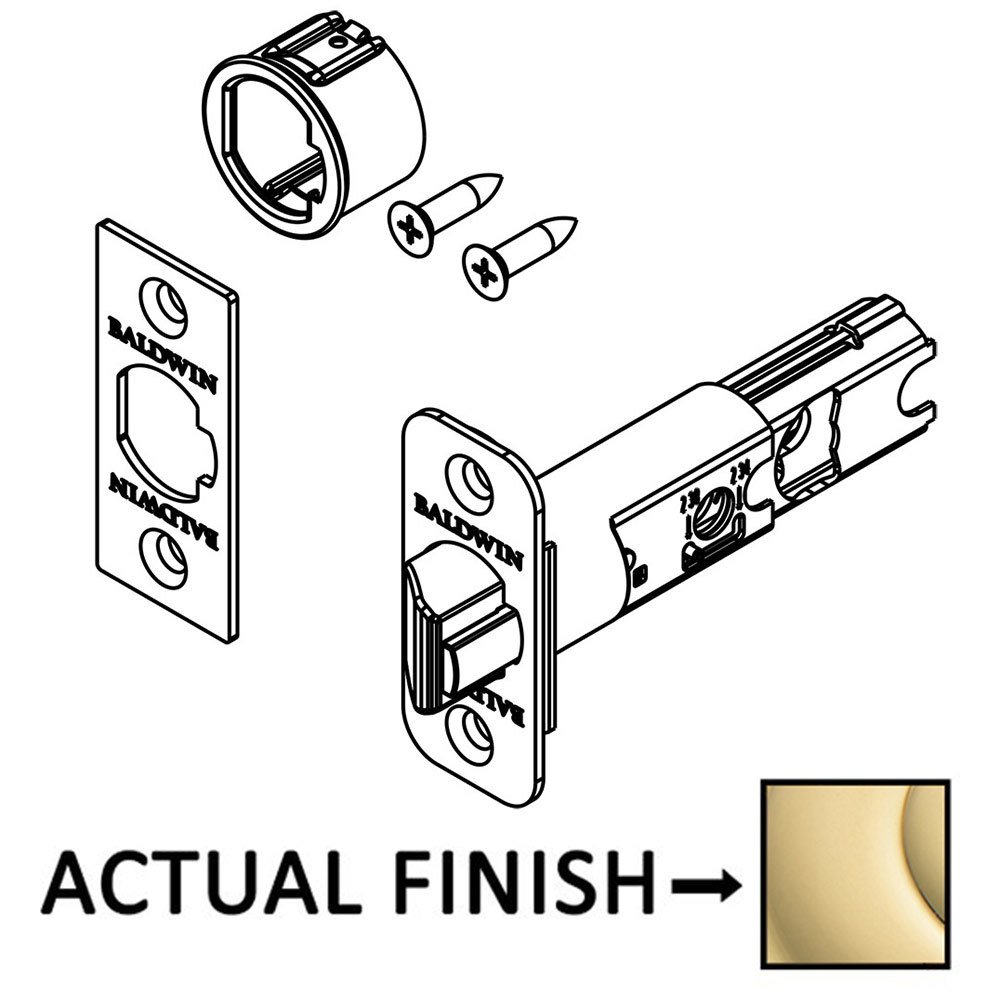 Keyed 6L Deadlatch for Entry Knob/Lever in Polished Brass