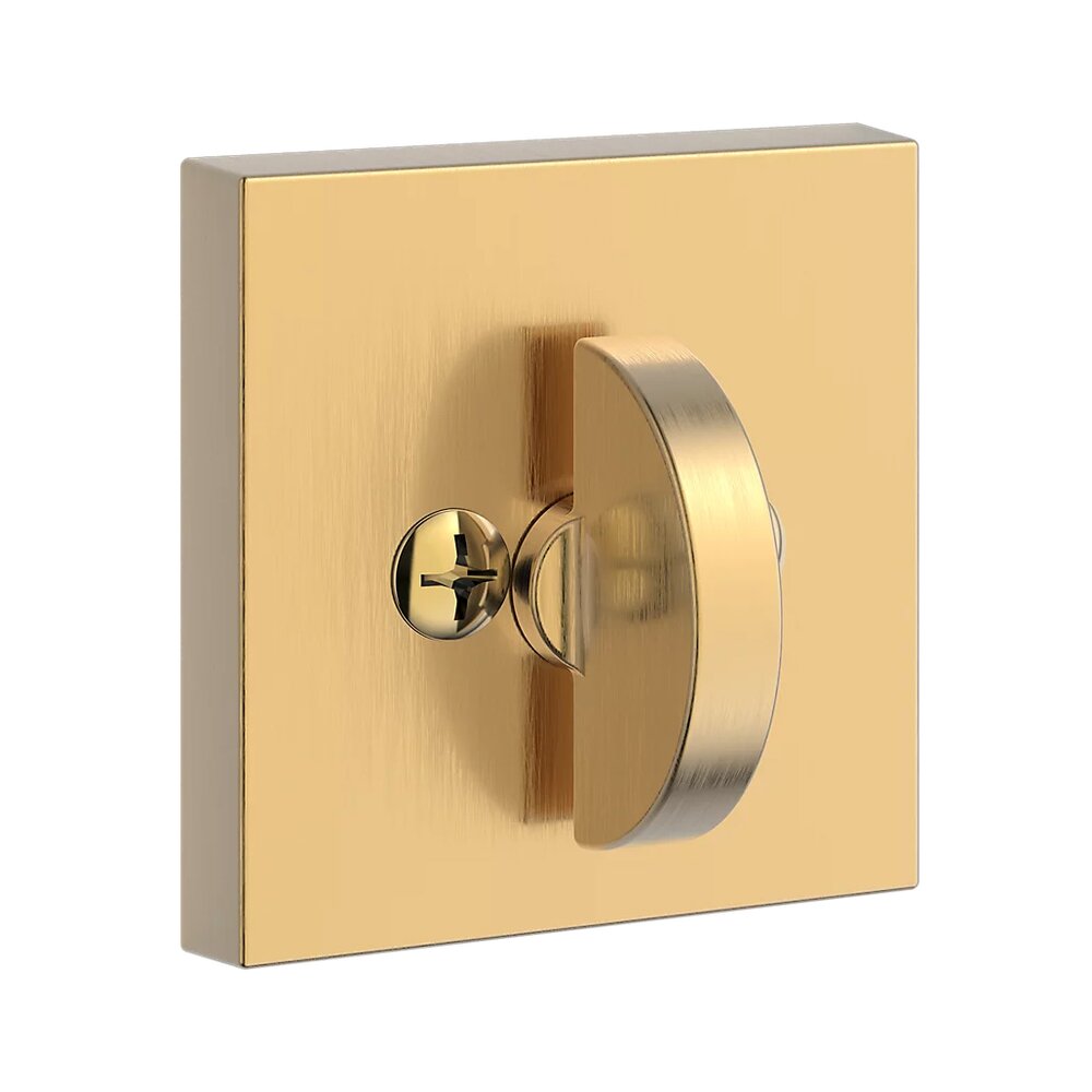 Patio (One-Sided) Square Deadbolt in PVD Lifetime Satin Brass