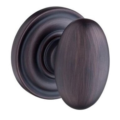 Privacy Door Knob with Traditional Round Rose in Venetian Bronze