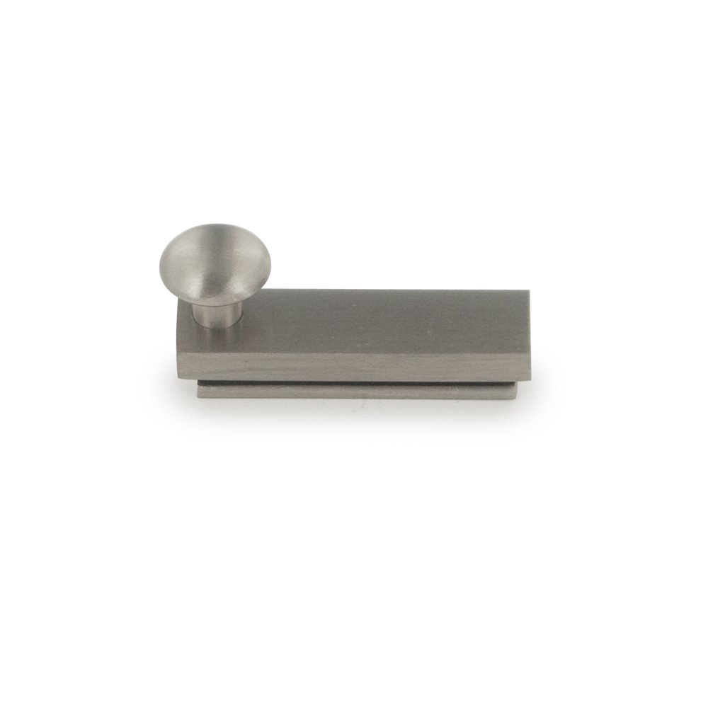 Solid Brass 2" Heavy Duty Surface Bolt with Concealed Screws in Brushed Nickel