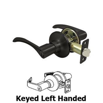Left Handed Claremont Lever Entry in Oil Rubbed Bronze
