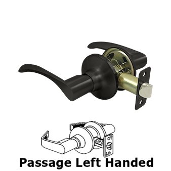 Left Handed Claremont Lever Passage in Oil Rubbed Bronze