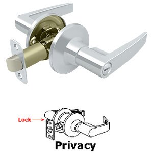 Morant Privacy Door Lever in Polished Chrome