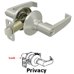 Linstead Privacy Door Lever in Brushed Nickel