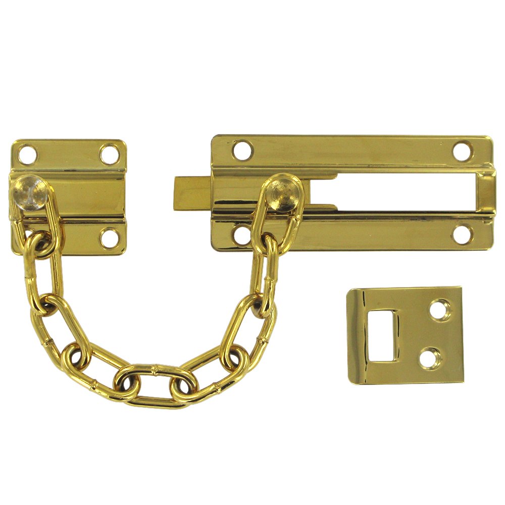 Solid Brass Security Chain/Doorbolt in Polished Brass