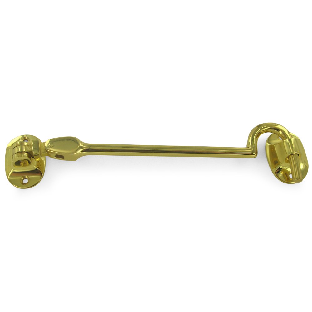 Solid Brass 6" British Style Cabin Hook in Polished Brass