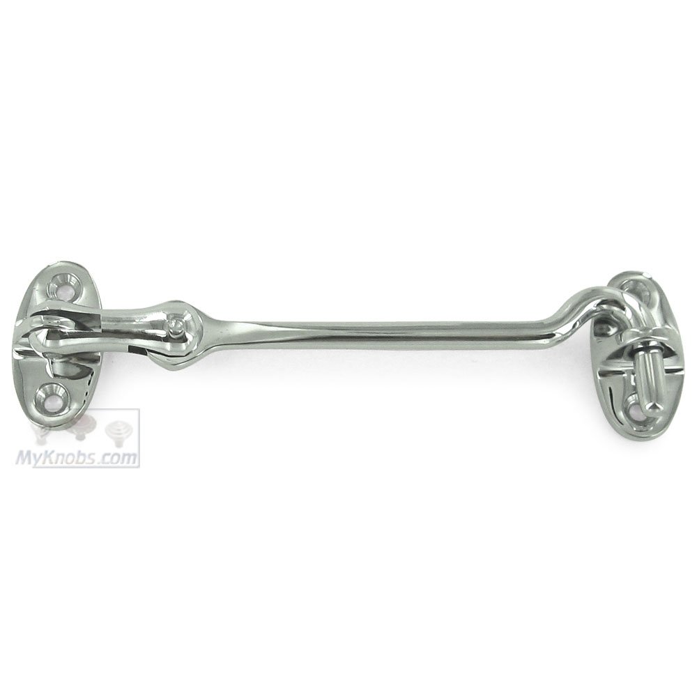 Solid Brass 4" Cabin Swivel Hook in Polished Chrome
