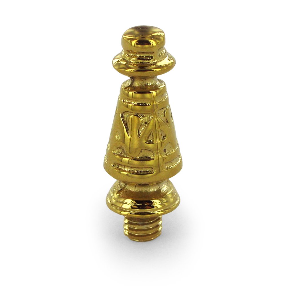 Solid Brass Ornate Tip Door Hinge Lifetime Finish Finial (Sold Individually) in PVD Brass