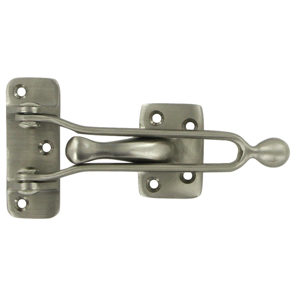 Solid Brass 5" Door Guard in Brushed Nickel