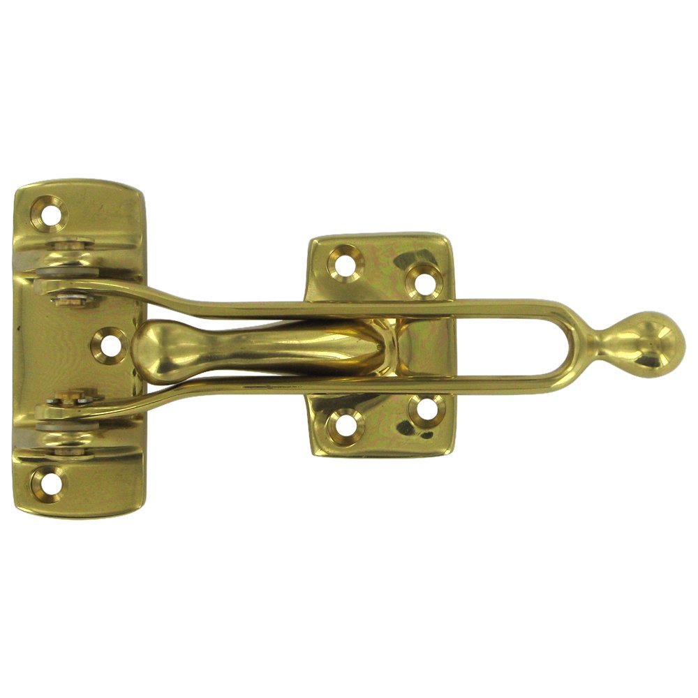 Solid Brass 5" Door Guard in Polished Brass