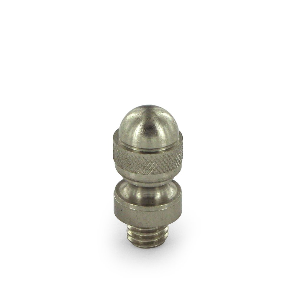 Solid Brass Acorn Tip Door Hinge Finial (Sold Individually) in Brushed Nickel
