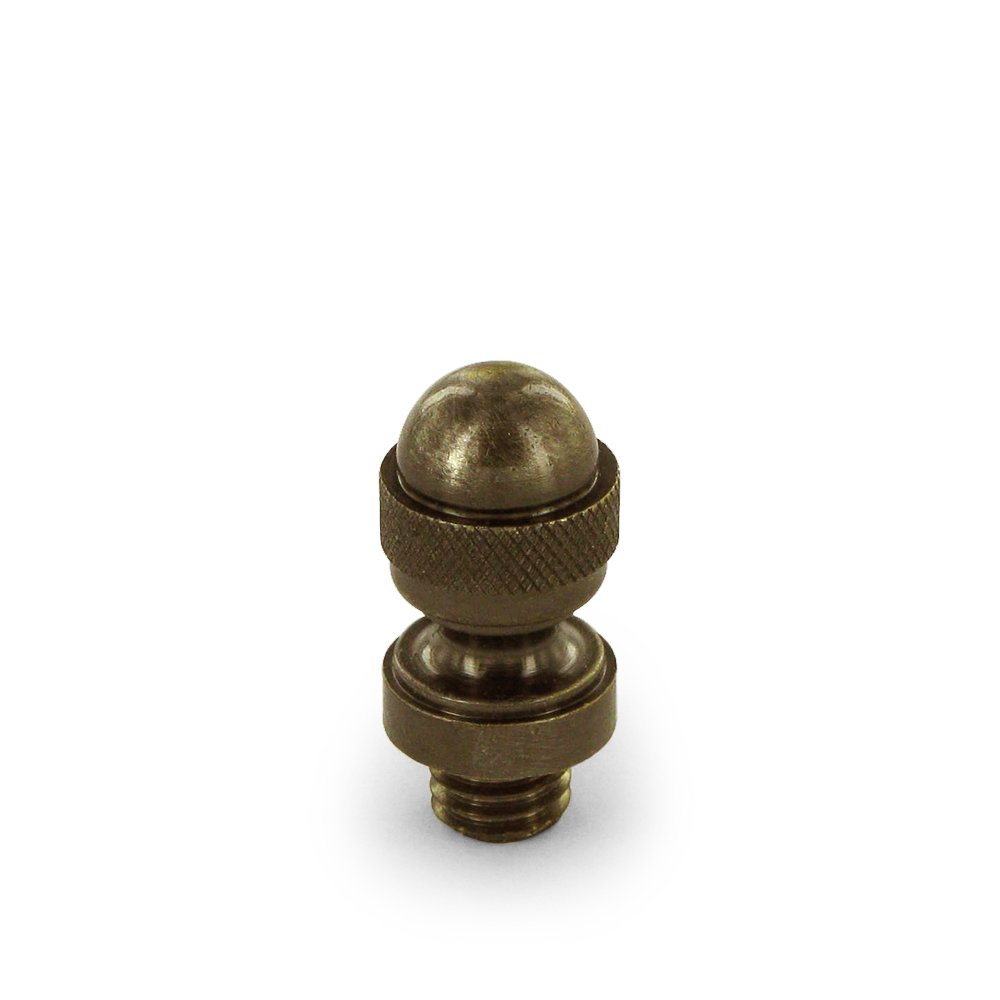Solid Brass Acorn Tip Door Hinge Finial (Sold Individually) in Antique Brass