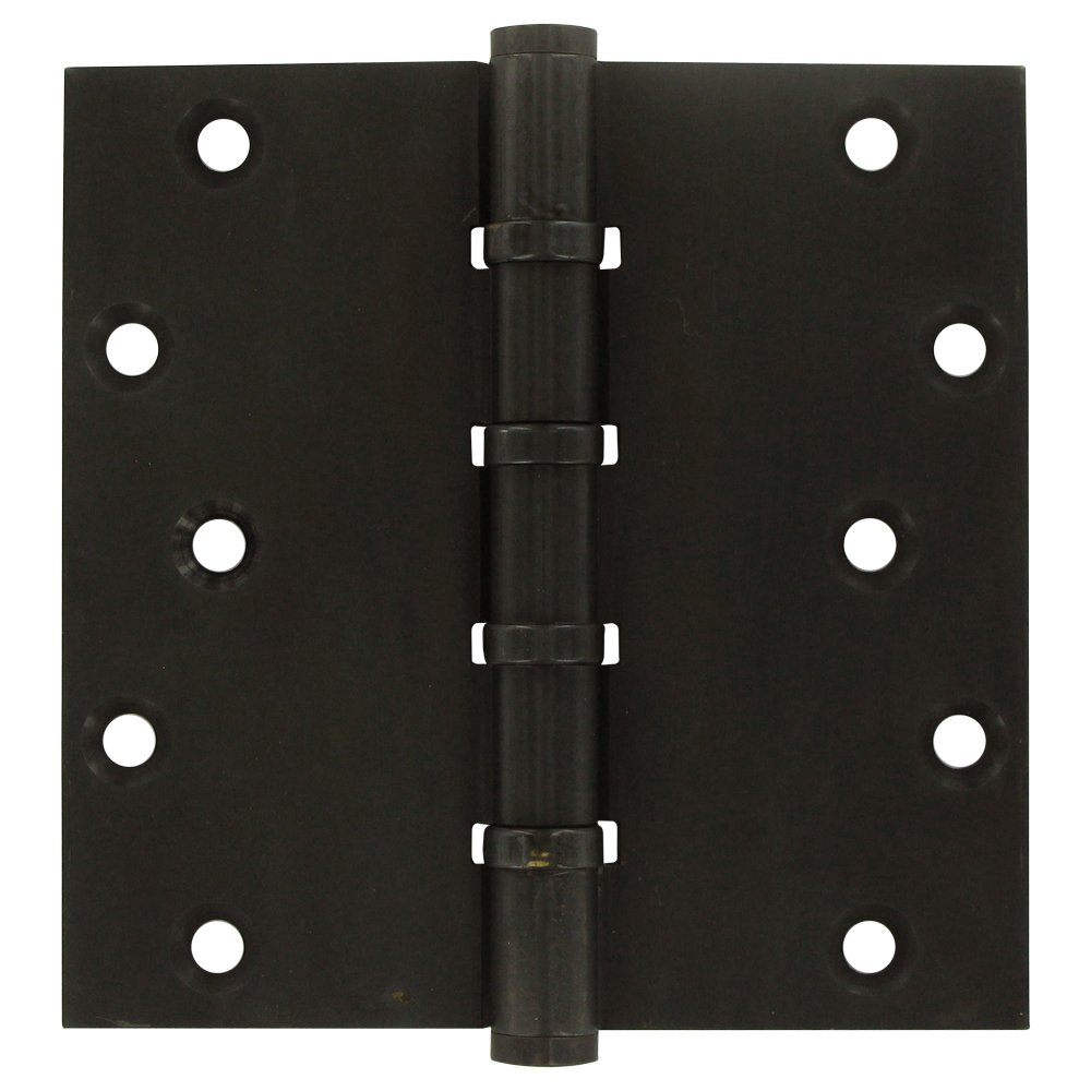 Solid Brass 6" x 6" Special Feature 4 Ball Bearing Square Door Hinge (Sold as a Pair) in Oil Rubbed Bronze