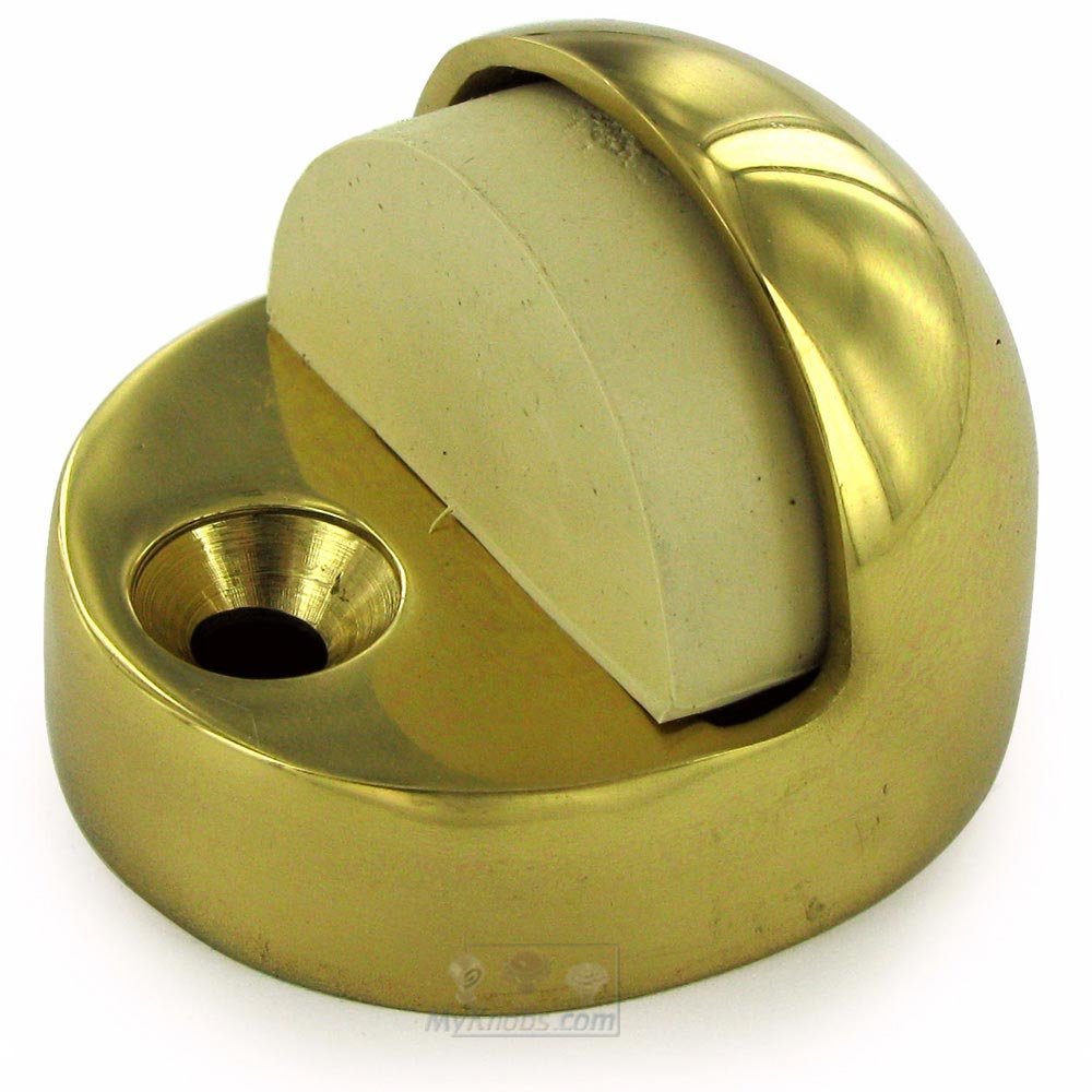 Solid Brass High Profile Dome Stop in Polished Brass