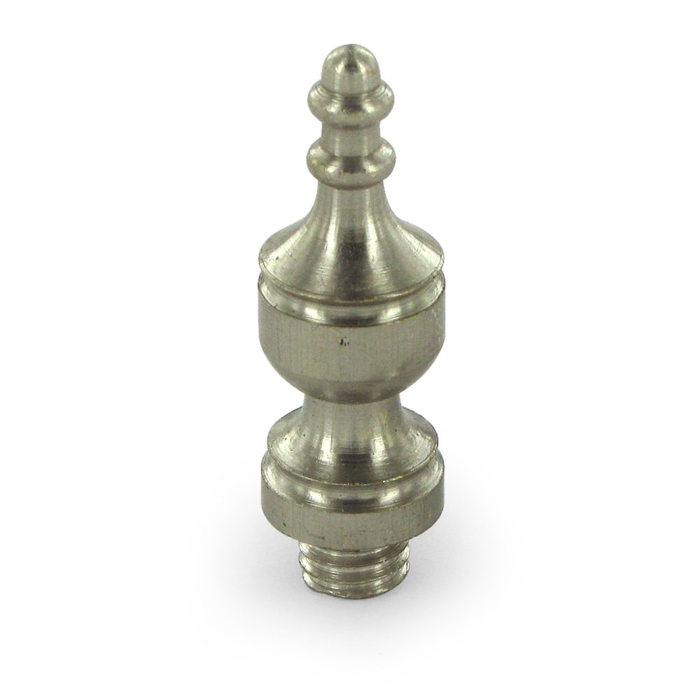 Solid Brass Urn Tip Door Hinge Finial (Sold Individually) in Brushed Nickel
