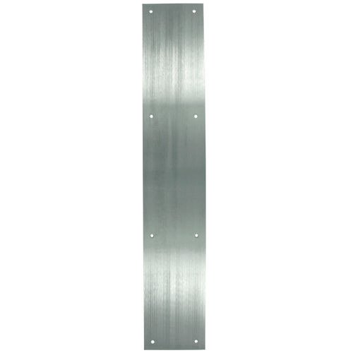 Solid Brass 20" x 3 1/2" Push Plate in Brushed Chrome