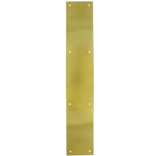 Solid Brass 20" x 3 1/2" Push Plate in Polished Brass